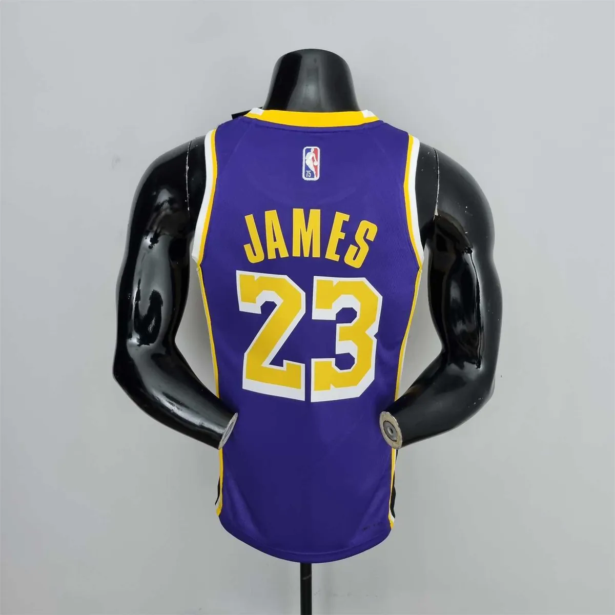 75th Anniversary James #23 Los Angeles Lakers Jordan Purple NBA Jersey 6