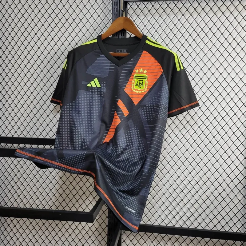 2024 Argentina Goalkeeper Black Kit Soccer Jerseys Yupoo 4