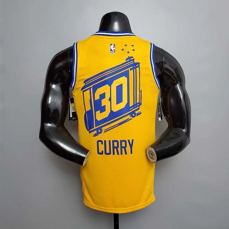 Tram version CURRY#30 Golden State Warriors yellow 1