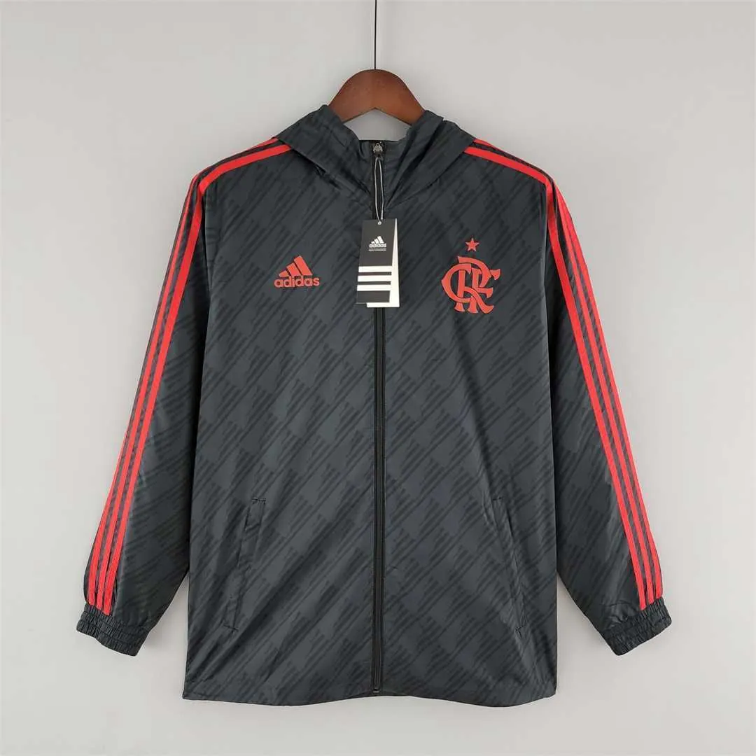 22-23 Flamengo Windbreaker Black Red Edge 8