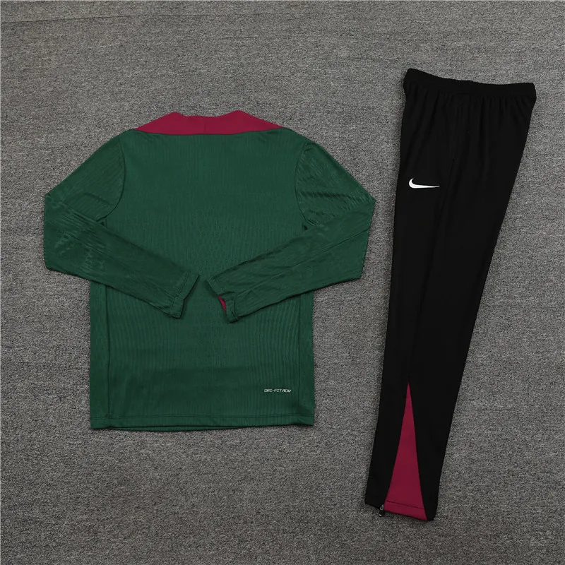 24-25 PSG Long Sleeve Tracksuit Green Training Suits Football AAAAJersey Yupoo 1