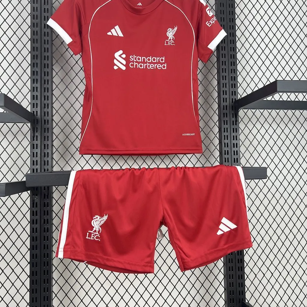 25-26 Liverpool Home Kid Kits Youth Apparels AAAAJersey Wholesale Yupoo 1