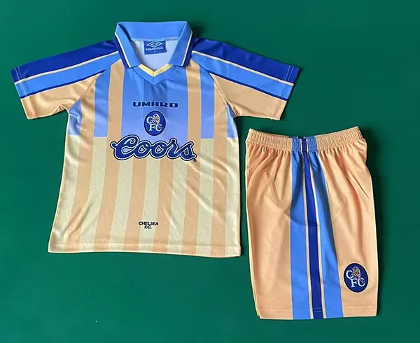 95-97 Chelsea Away Kid Kits Youth Apparels Soccer AAAAJersey Yupoo 1