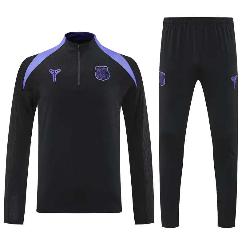 25-26 Barcelona x Kobe Bryant Training Kits Long Football Tracksuits 3