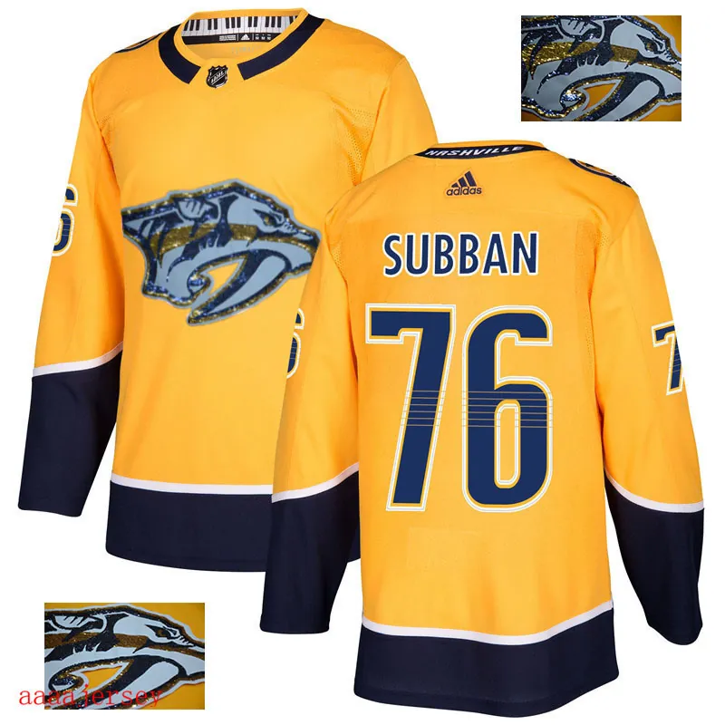 2018 Nashville Predators ice hockey jersey M-3XL 纳什维尔掠夺者队时尚亮片款冰球服 7