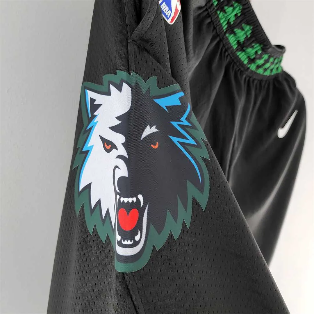 Minnesota Timberwolves retro NBA Shorts Black 4
