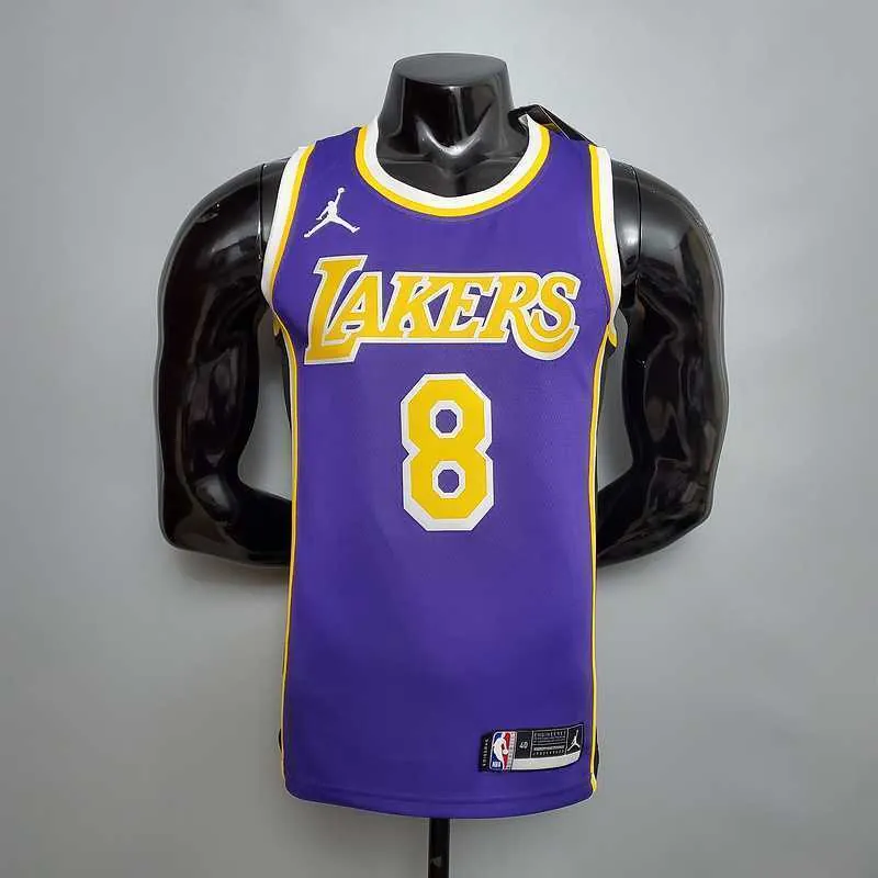 New Lakers Jordan Bryant #8 Theme Purple Round Neck 9