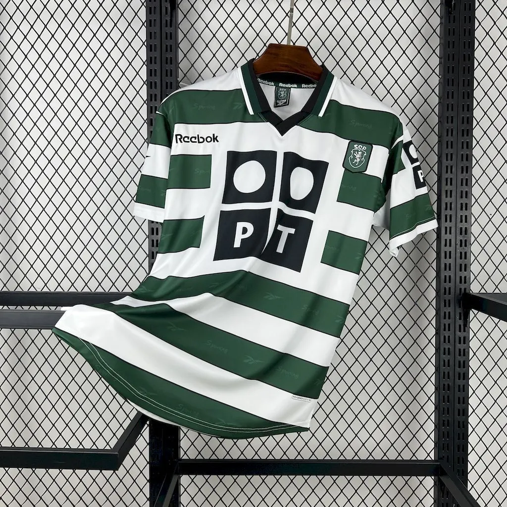 00-01 Sporting Lisbon Home Retro Kit Vintage T-Shirt Soccer AAAAJersey Yupoo 6