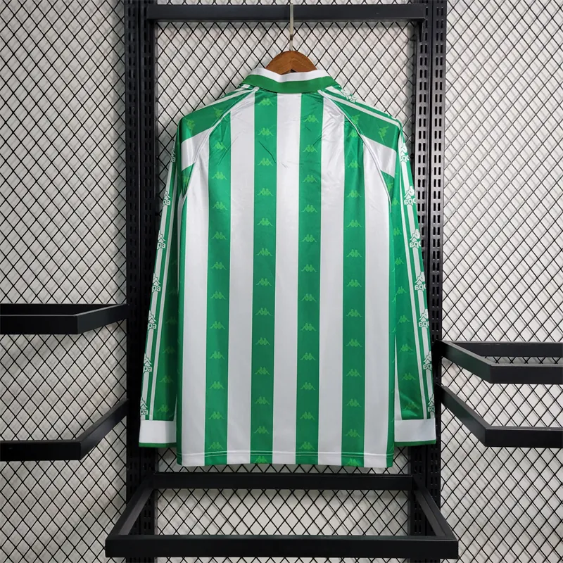 95-97 Retro Betis Home Long Sleeve Size S-XXL Soccer Jerseys 7