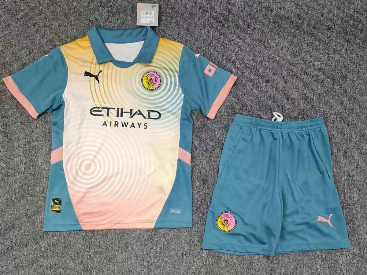 24-25 Manchester City Fourth Kids Kits Youth Apparels AAAAJersey Supplier Yupoo 2