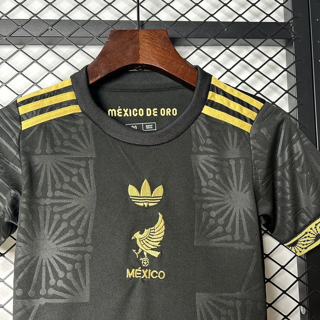 2025 Mexico Gold Black Kid Kits Youth Apparels AAAAJersey Dropship Yupoo 7
