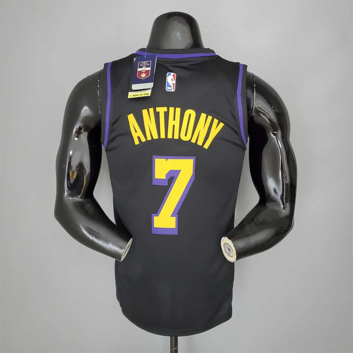 2021 ANTHONY#7 Los Angeles Lakers Black Latin Black 7