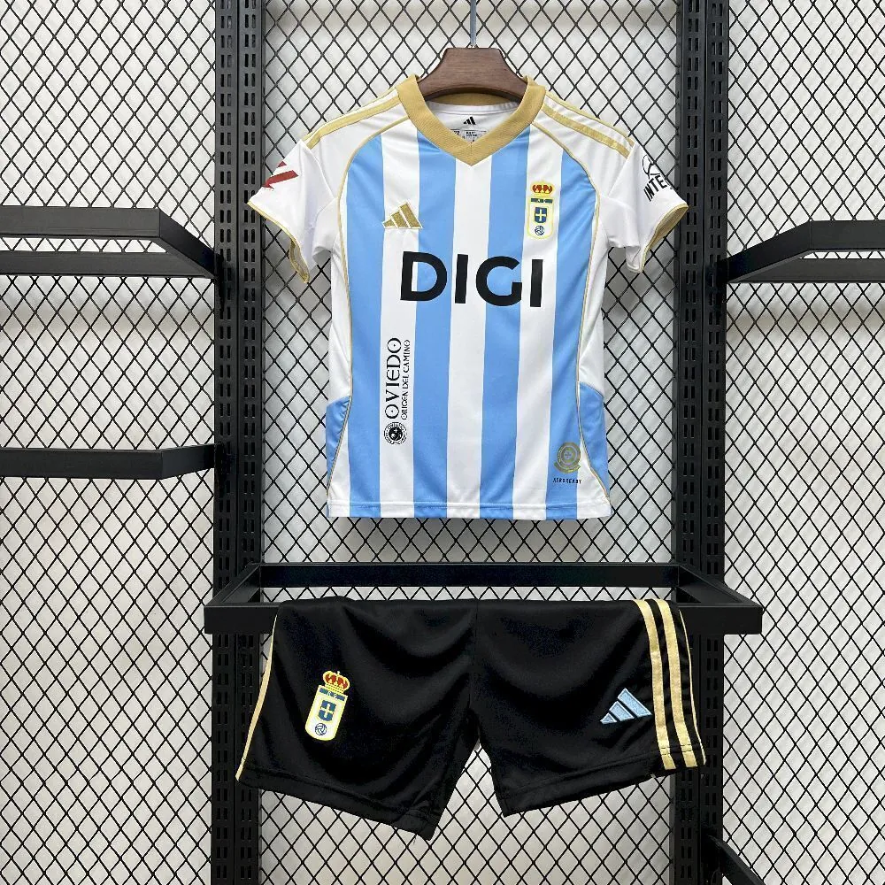 25-26 Real Oviedo Third Kids Kit Soccer T-Shirt AAAAJersey Supply Yupoo 7
