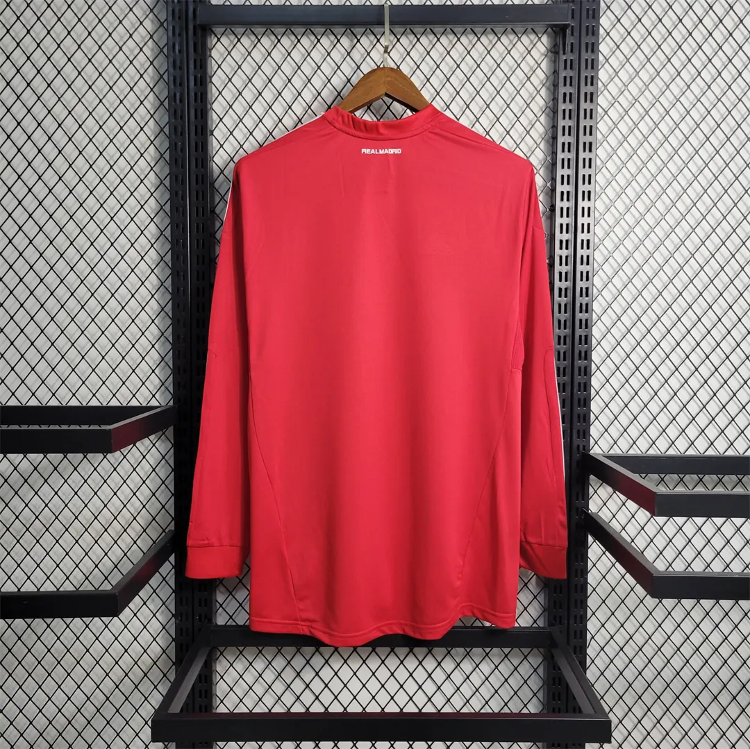 11-12 Real Madrid red away long sleeve 6