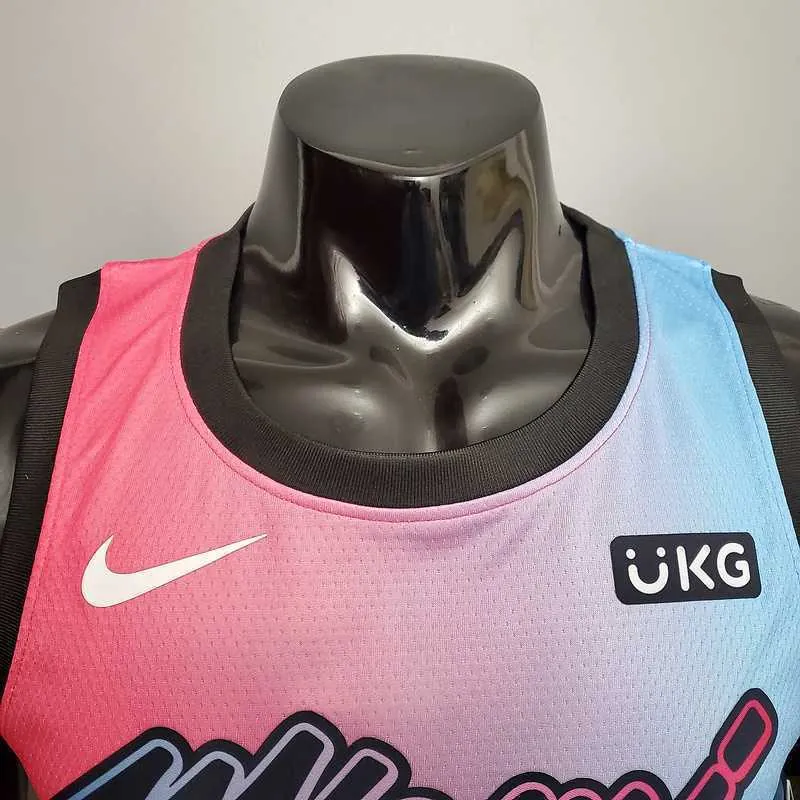 New Miami Heat DRAGIC#7 City Edition Pink Blue Gradient Color 6
