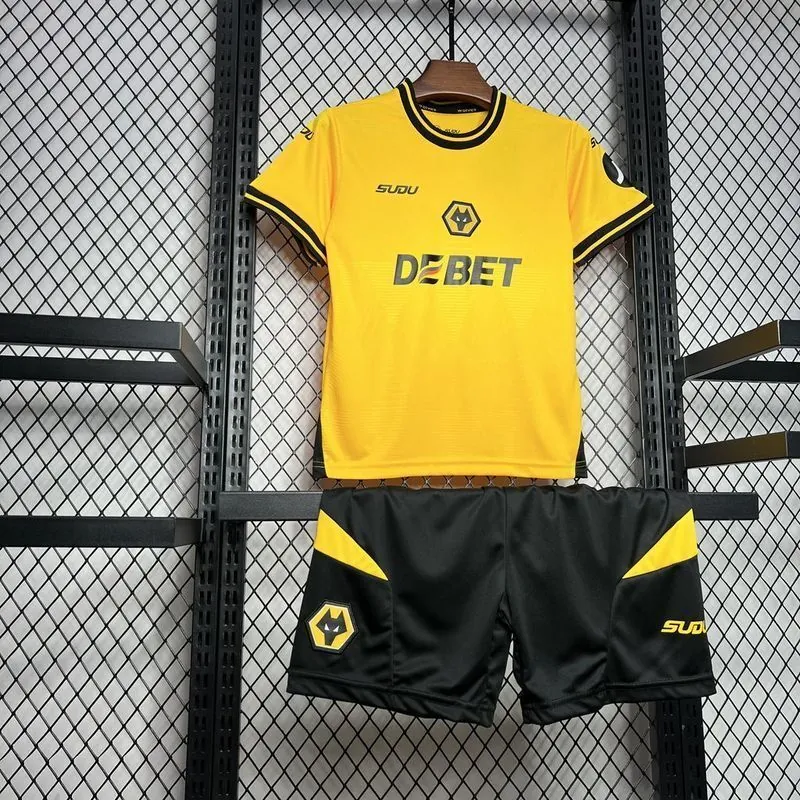 24-25 Wolves Home Kid Kits Youth Apparels Football AAAAJersey Yupoo 6