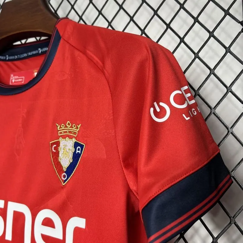 24-25 Osasuna Home Kid Kits Youth Apparels Football AAAAJersey Yupoo 1