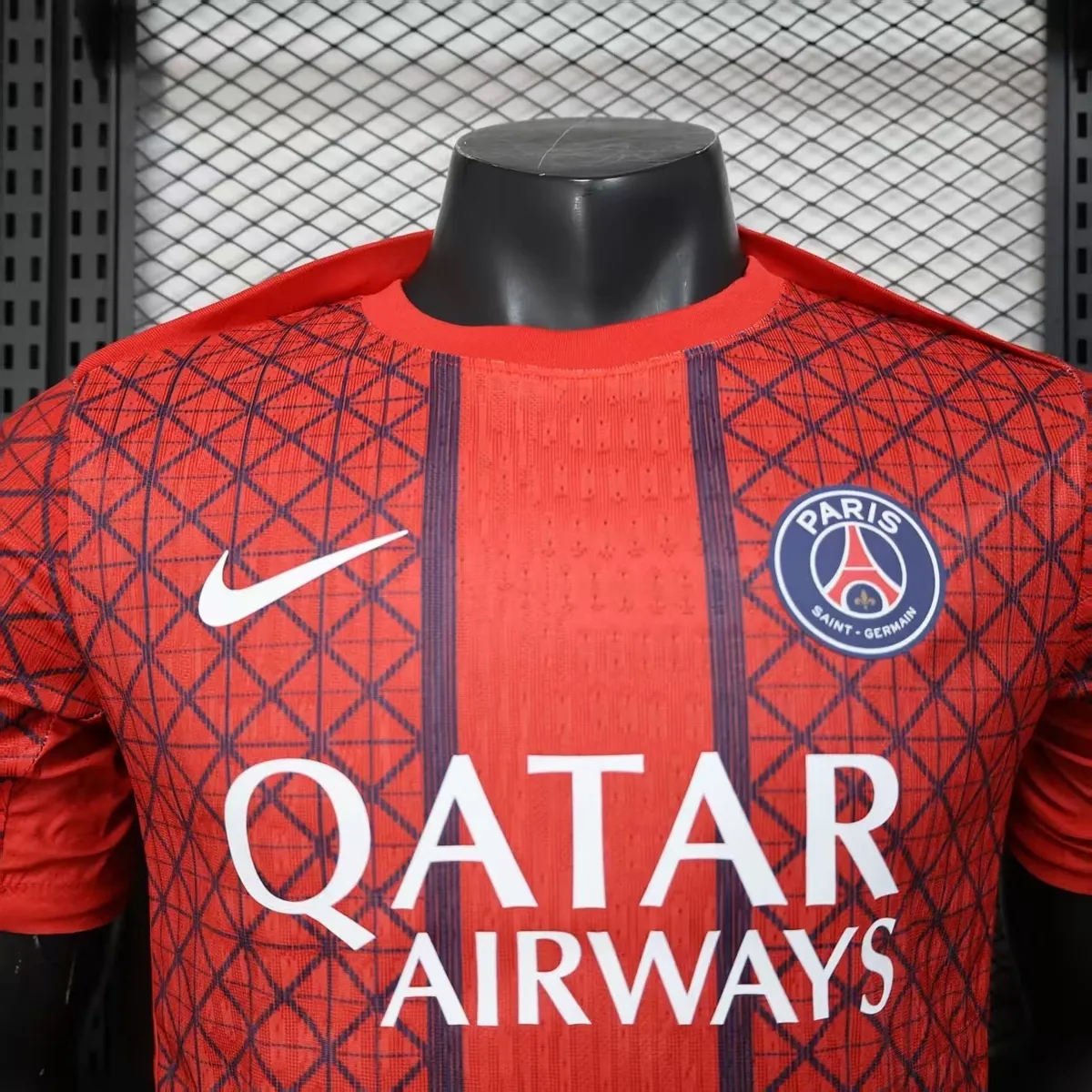 25-26 PSG Fourth Red Shirt Player version Kit Football Uniform AAAAJersey Dropship Yupoo 7