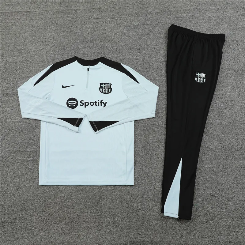 24-25 Barcelona Long Sleeve Training Suit Football Shirts 1
