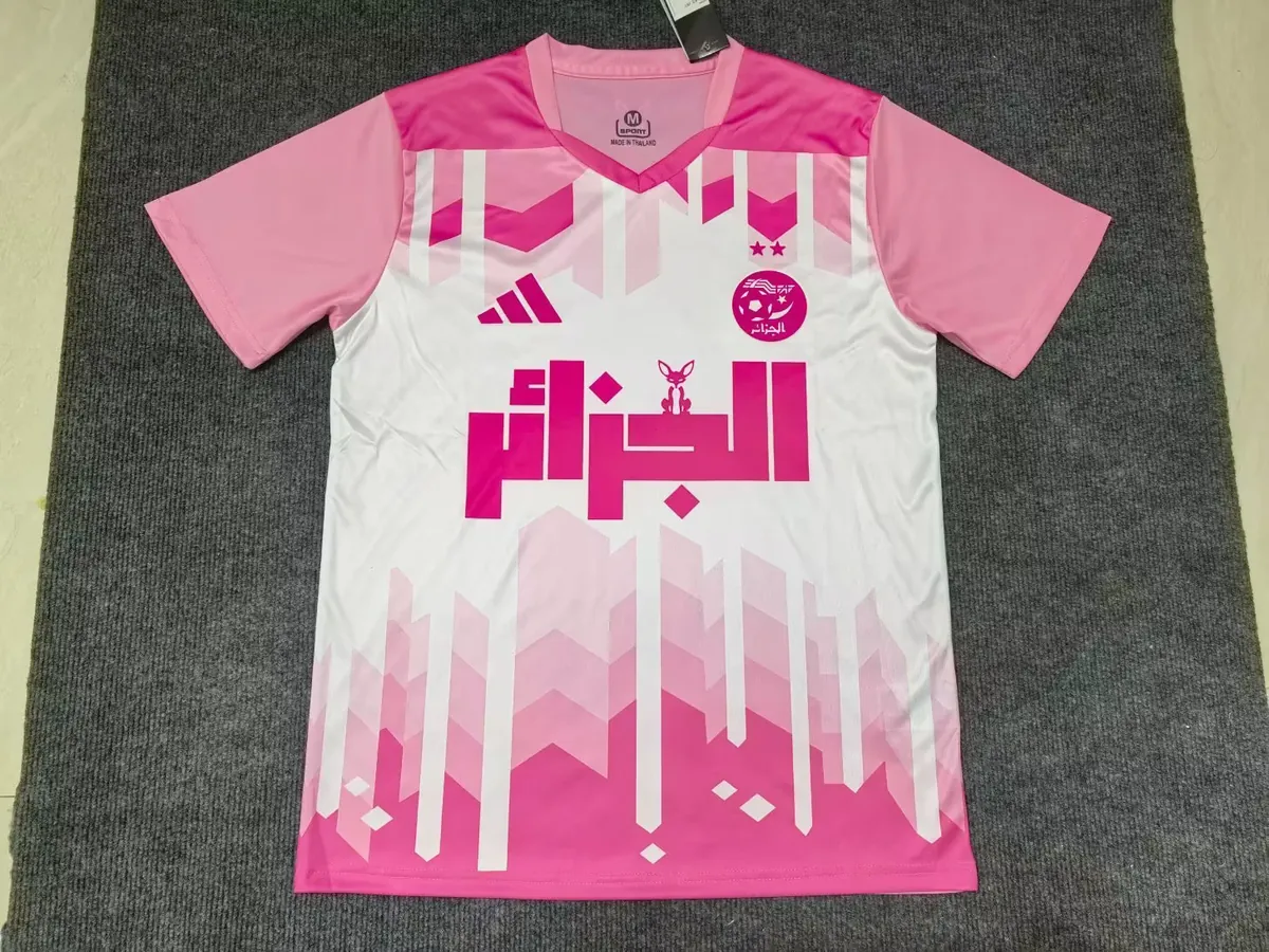 2025 Algeria Special Edition Kit été Pink&White T-Shirt Football Sport AAAAJersey Dropship Yupo 3