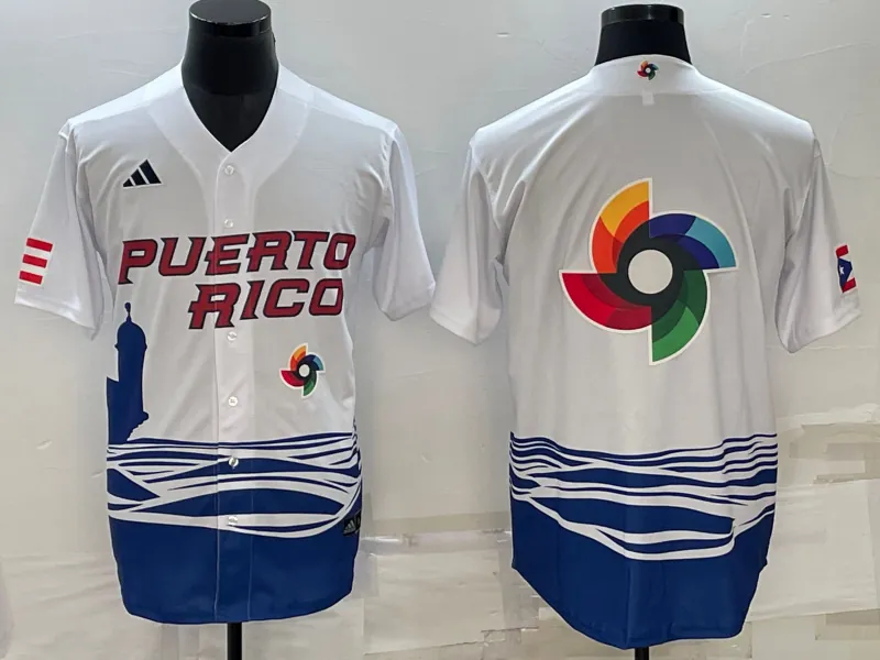 White Puerto Rico 2023 World Cup Baseball Jerseys 47