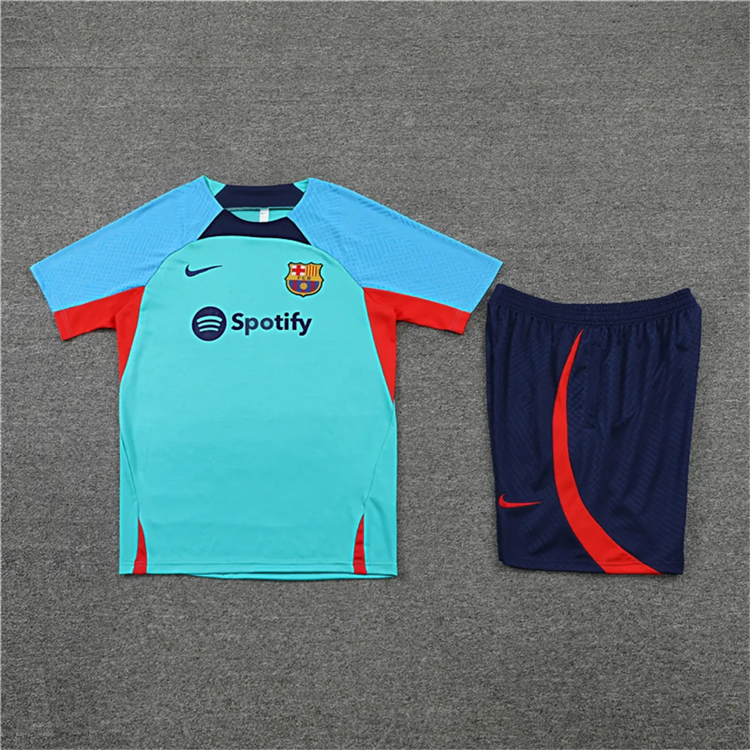 22-23 Barcelona training suit short sleeve kit blue 7