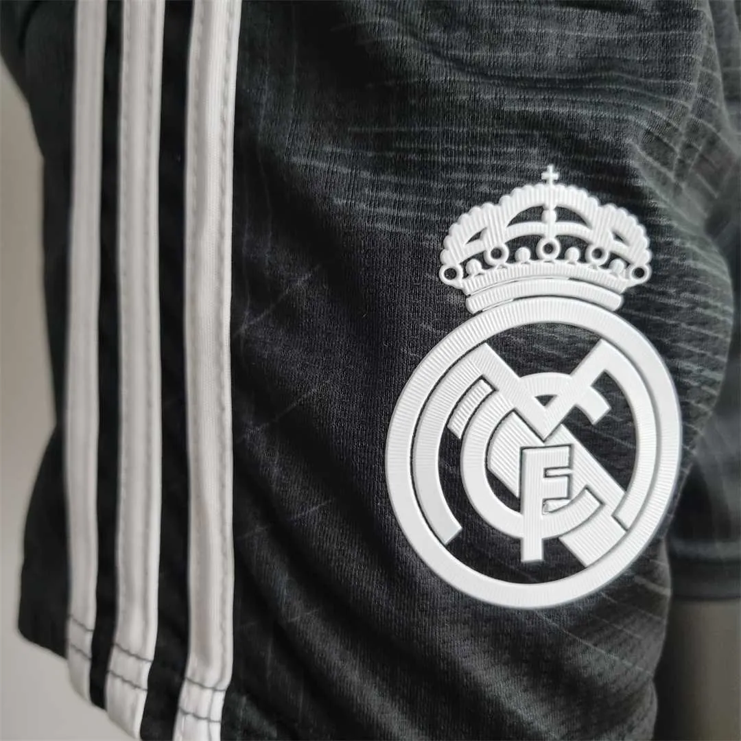 22-23 Real Madrid Y3 black kids kit 4