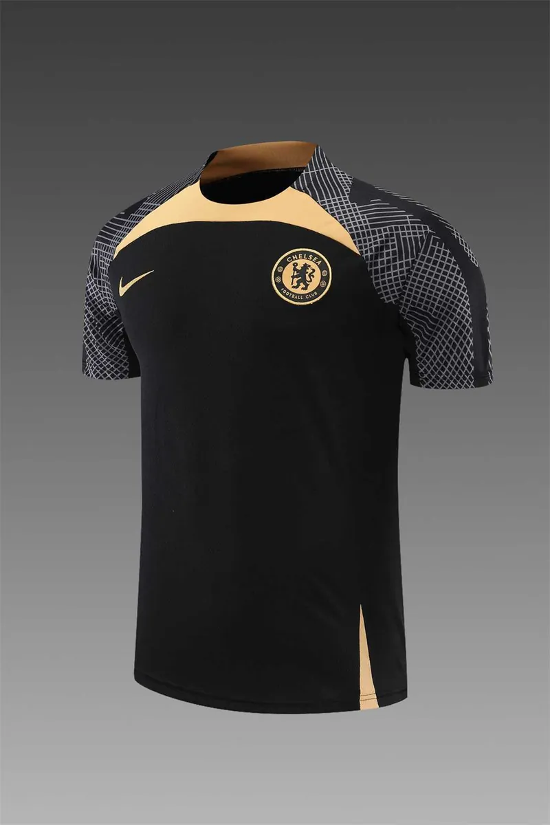 22-23 Chelsea training suit short sleeve kit black 17