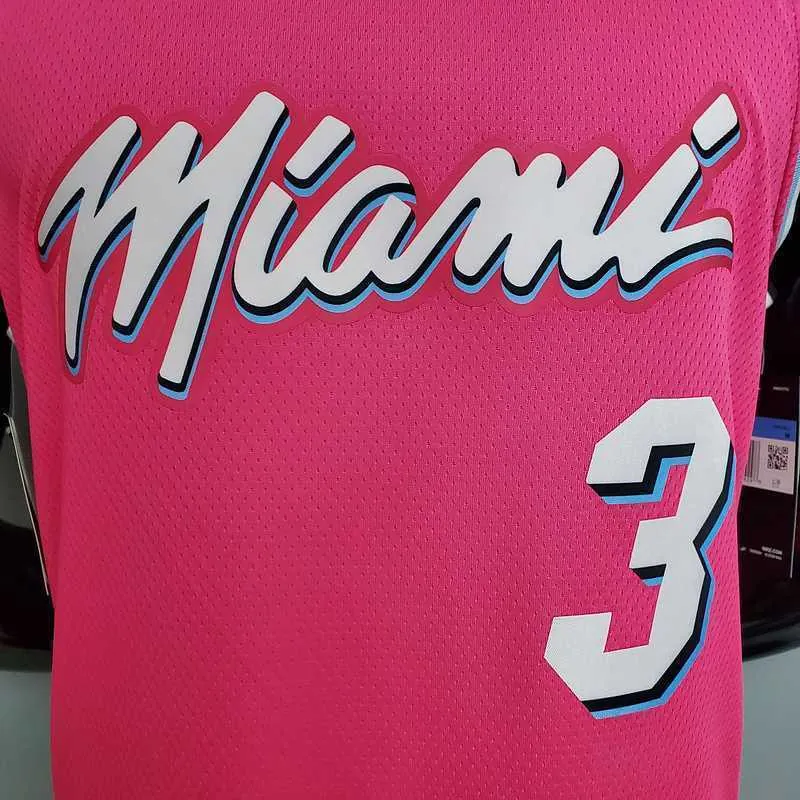 WADE #3 Miami Heat V-neck pink 3