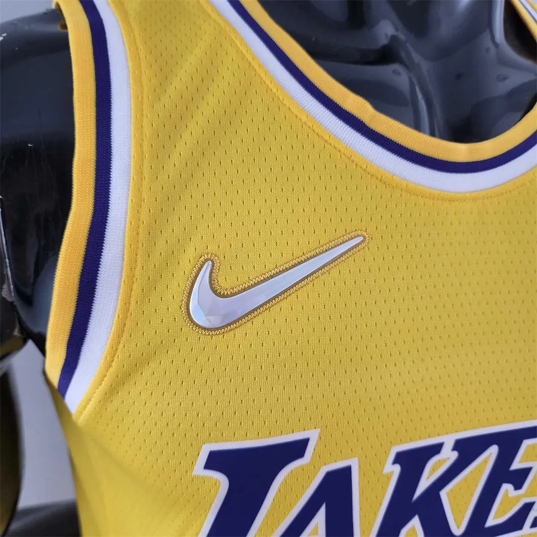 75th Anniversary IRVING #11 Los Angeles Lakers Yellow NBA Jersey 7