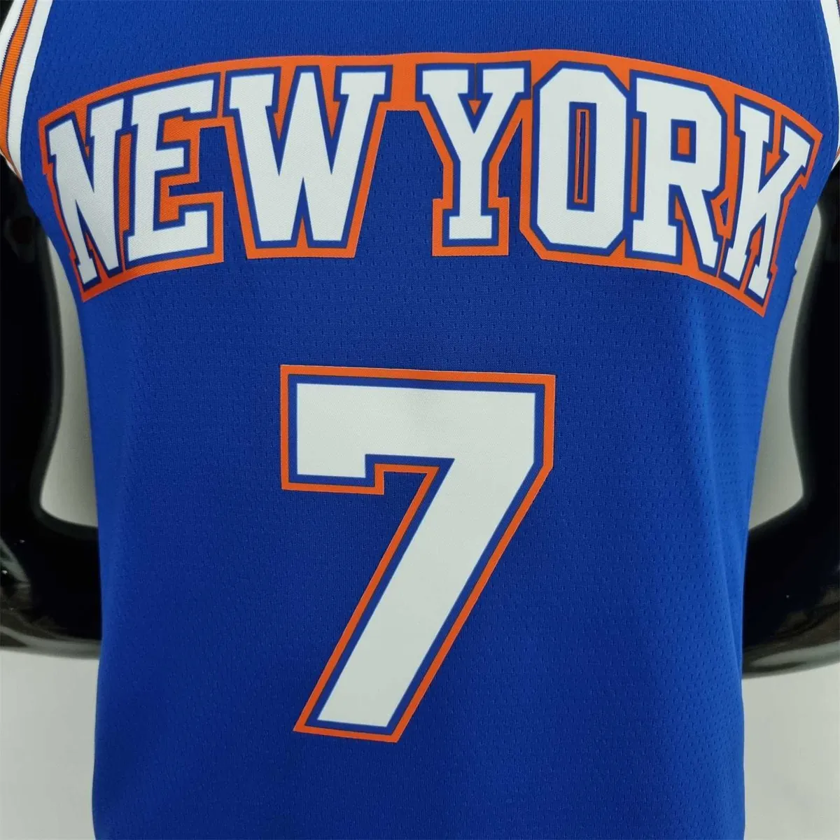 75th Anniversary Anthony #7 New York Knicks Jordan Limited Blue NBA Jersey 3