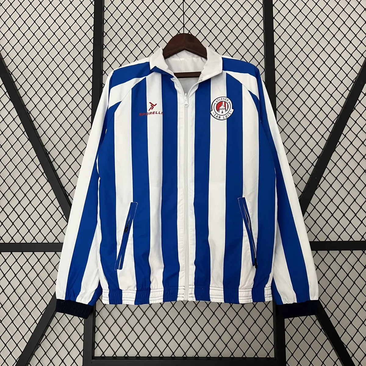 23-24 San Luis Reversible Windbreaker White&Blue Double-Sides Jacket Soccer Jerseys For Sale 5