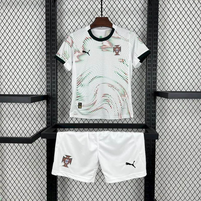 25-26 Portugal Away Kid Kits Youth Apparels Soccer AAAAJersey Yupoo 7