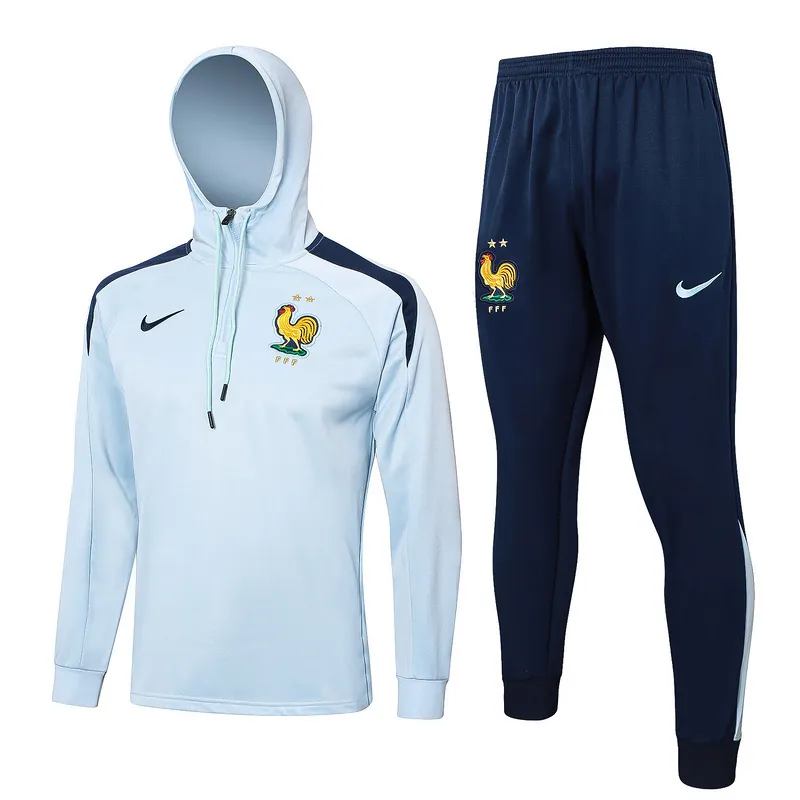 2024 France Hoodie Long Sleeve Training Suit Football Shirts 4
