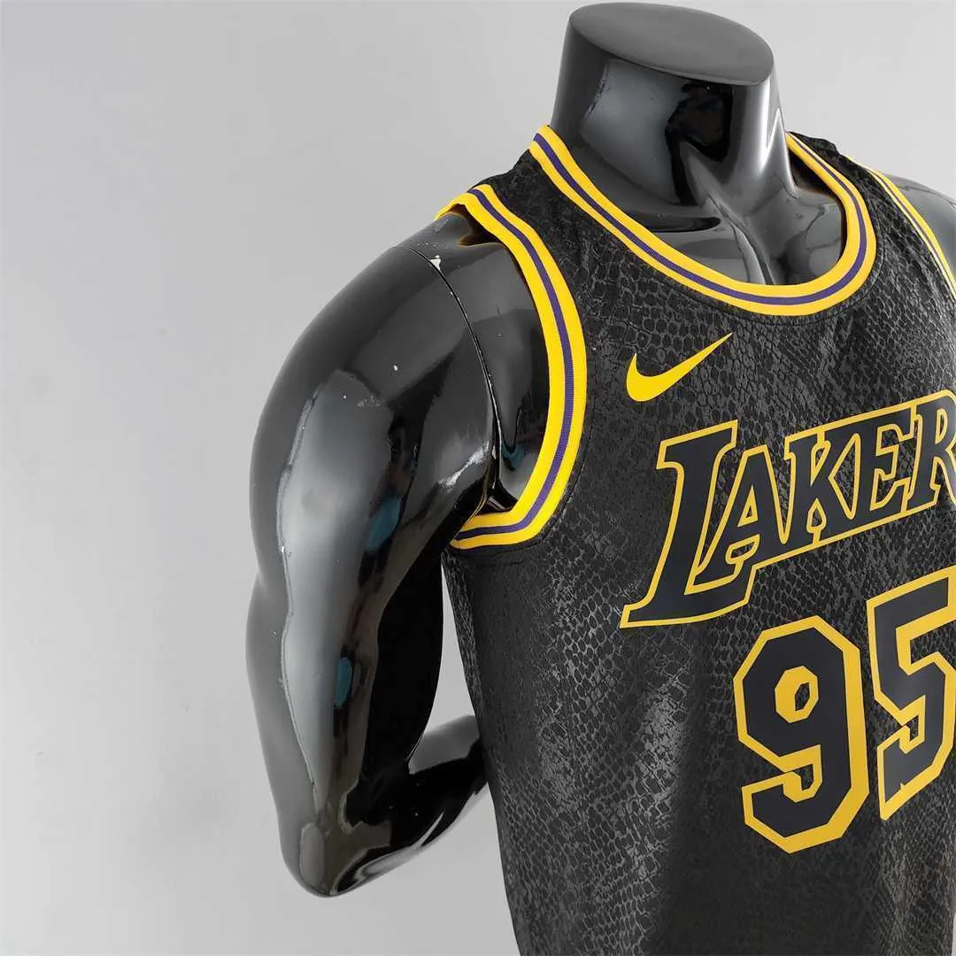 TOSCANO#95 Los Angeles Lakers black NBA jersey 8