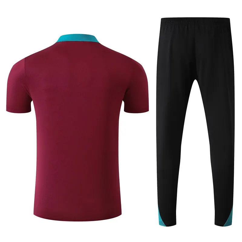 25-26 PSG Red POLO Training Kits Football Tracksuits 2