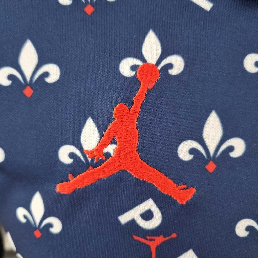 PSG Polo Jordan co branded blue 1