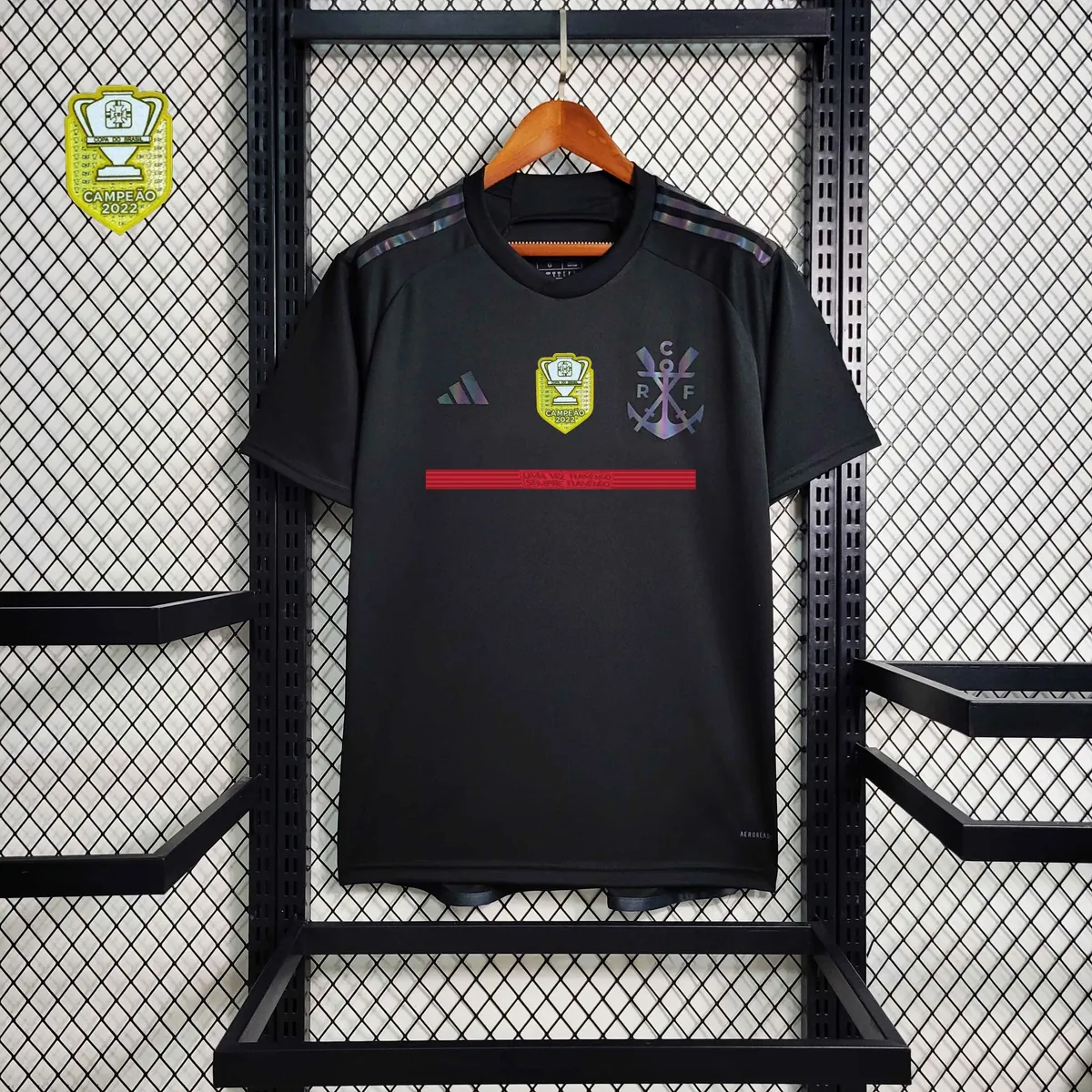 23-24 All sponsor+patch Flamengo Black Soccer Jerseys 1