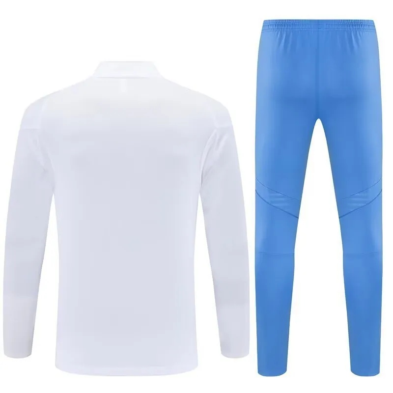 25-26 Real Madrid Training Kits Long White Football Tracksuits 2