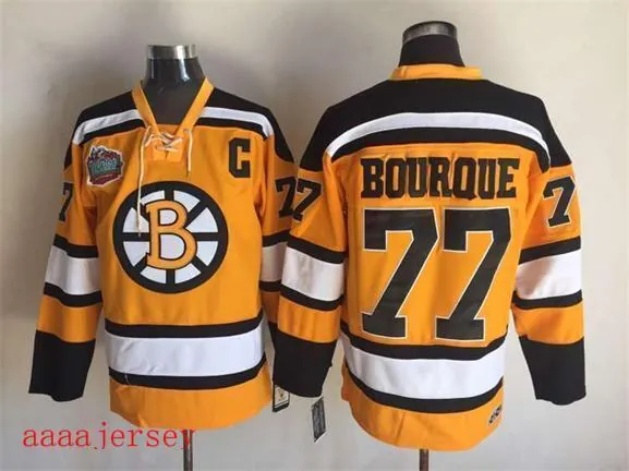 Boston Bruins retro ice hockey jersey M-3XL 波士顿棕熊队复古冰球服 7