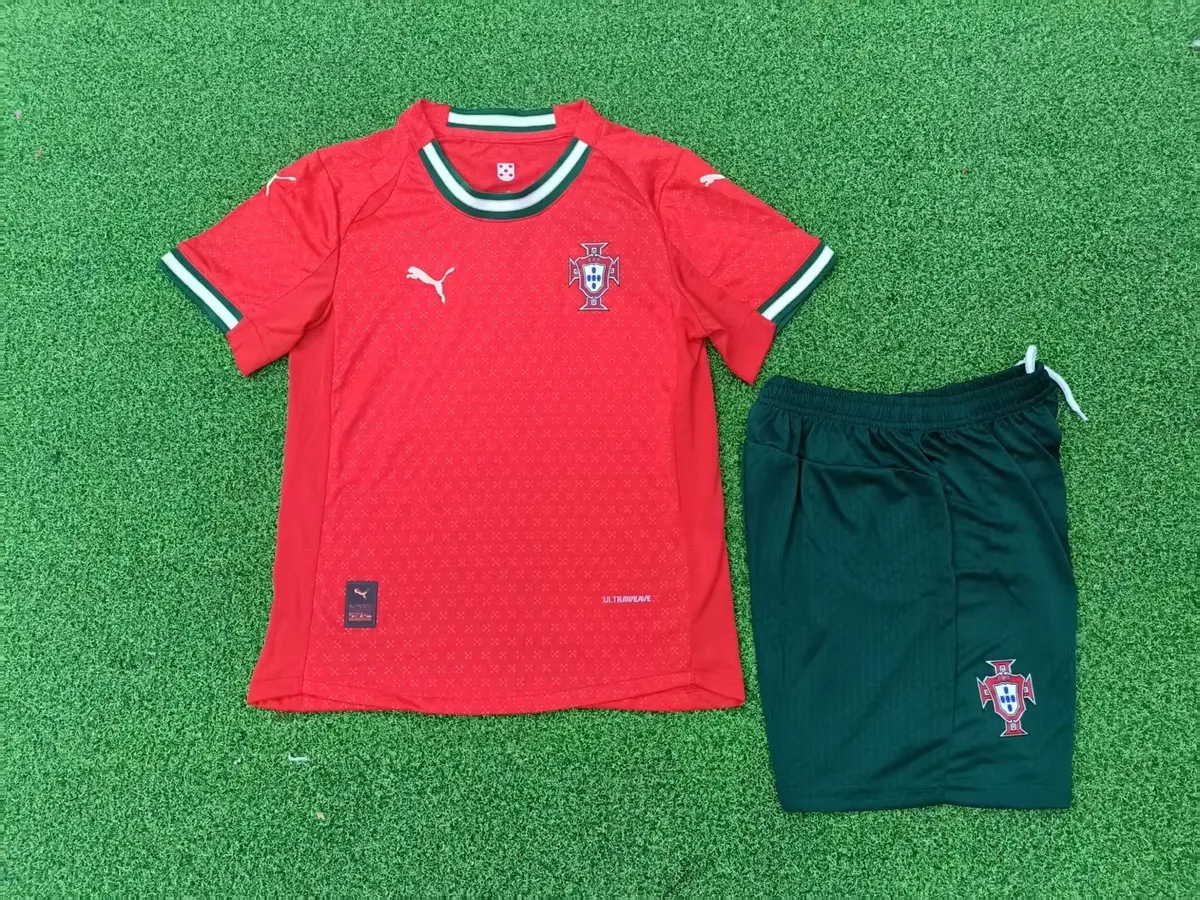 25-26 Portugal Home Player Version Kid Kits Youth Apparels Soccer AAAAJersey Yupoo 4