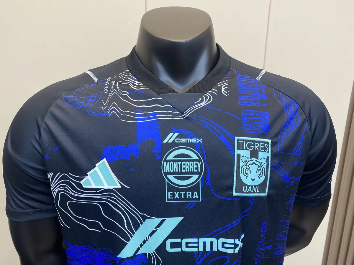 23-24 Tigres UANL Black Special Edition Navy Player Version Shirt Soccer Jerseys Yupoo 5