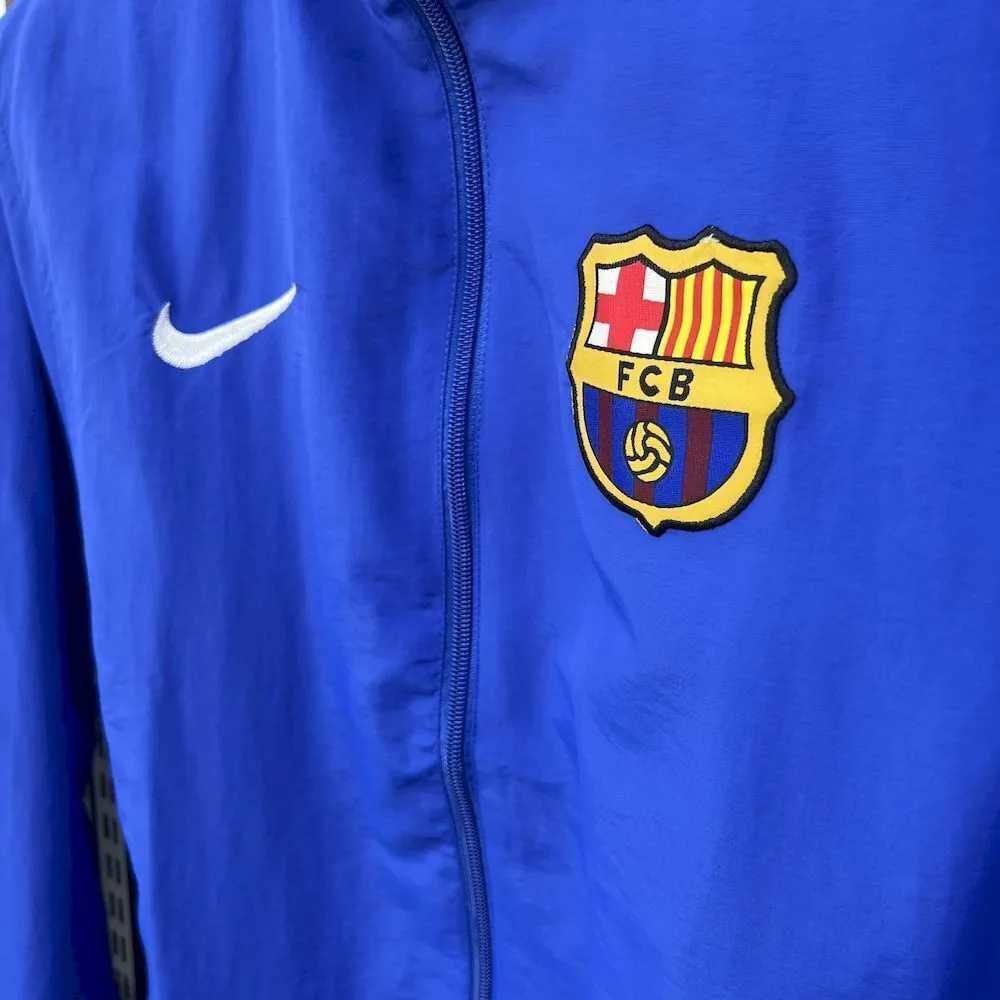 25-26 Barcelona White&Blue Trench Coat Reversible Windbreaker Double-Sides Jacket 8