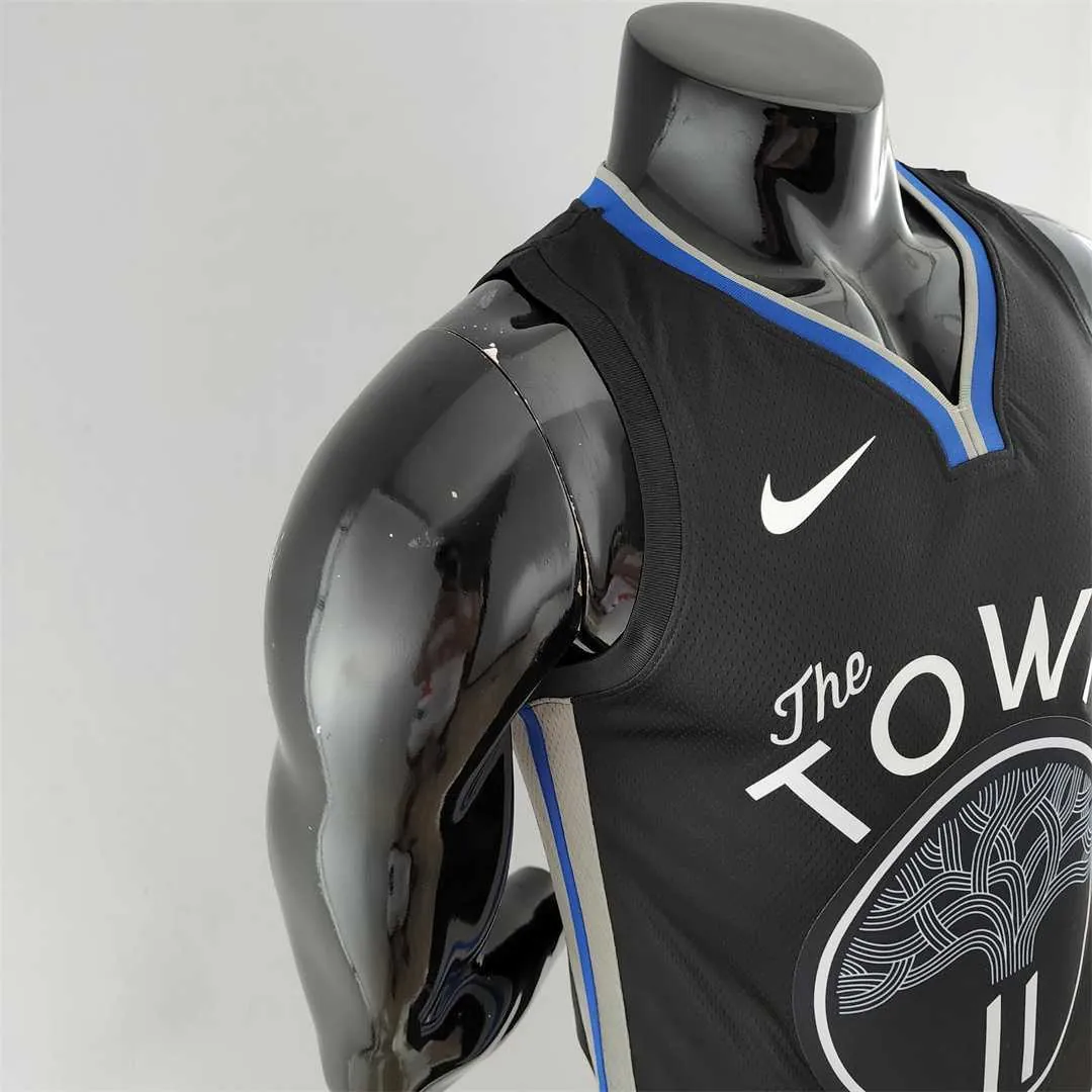2020 THOMPSON #11 Warriors City Edition Black &amp; Grey NBA Jersey 5