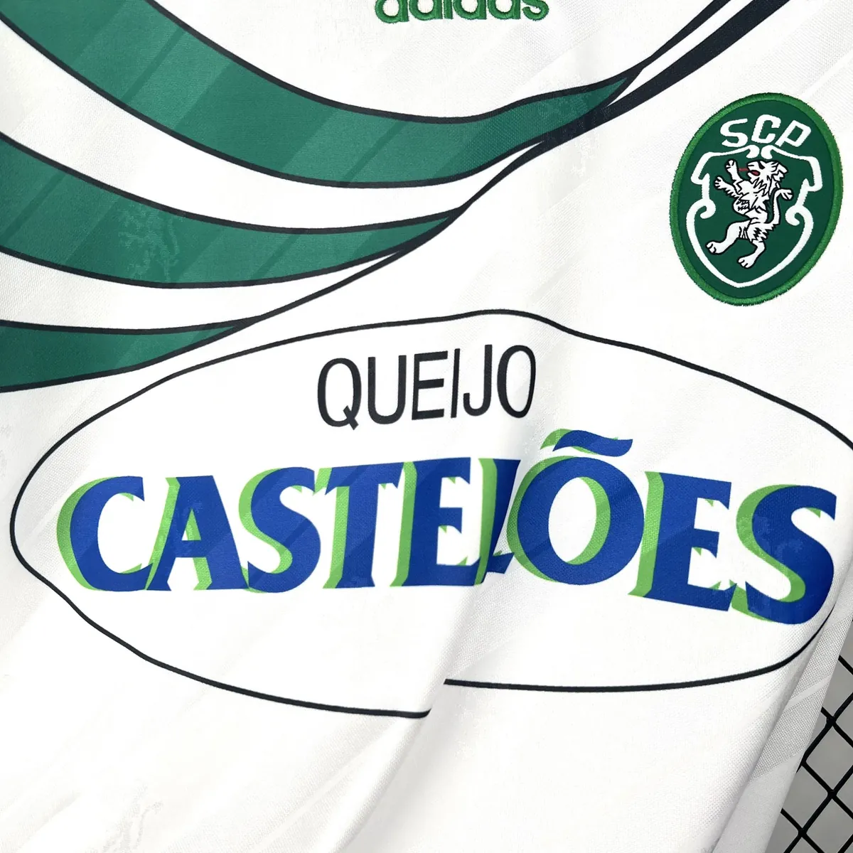 94-95 Sporting Home Football Retro Kit Vintage T-Shirt AAAAJersey Wholesale Yupoo 7 6
