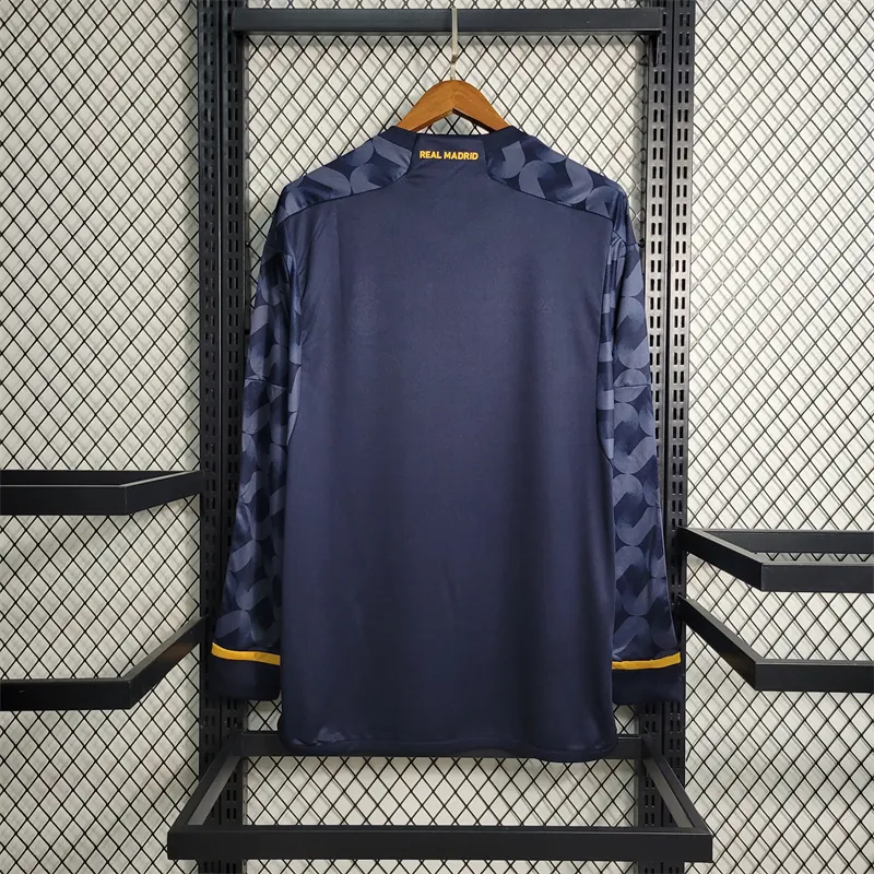 23-24 Real Madrid away long sleeved size S-3XL Soccer Jersey 2