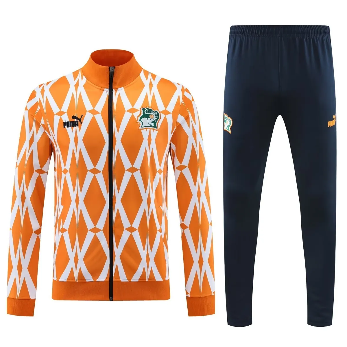 2023 Ivory Coast Orange Jacket Suits Football Tracksuit Yupoo 3