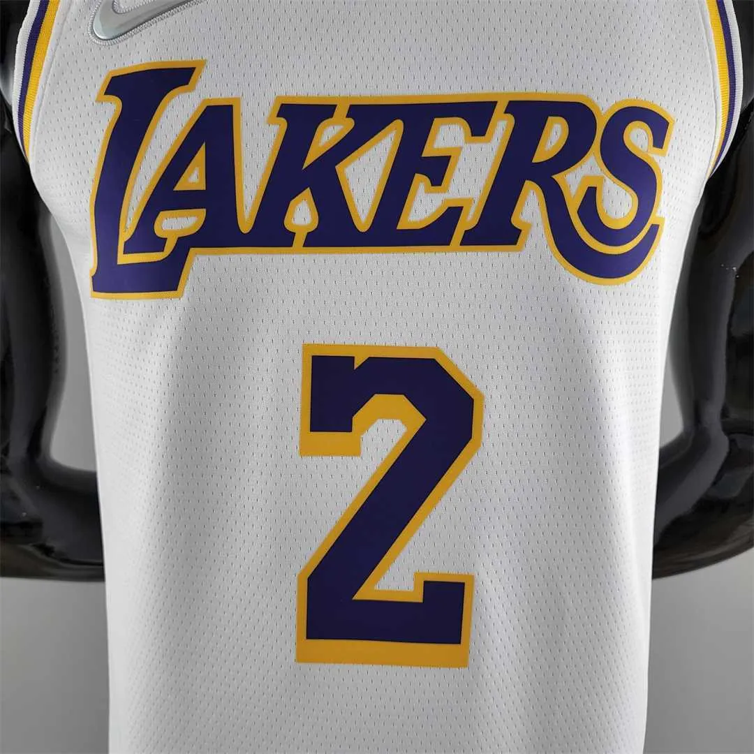 75th Anniversary IRVING #2 Los Angeles Lakers White NBA Jersey 3