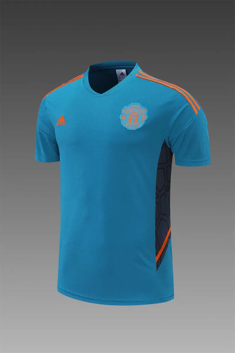 2223 Manchester United Training Suit Short Sleeve Kit Blue 21