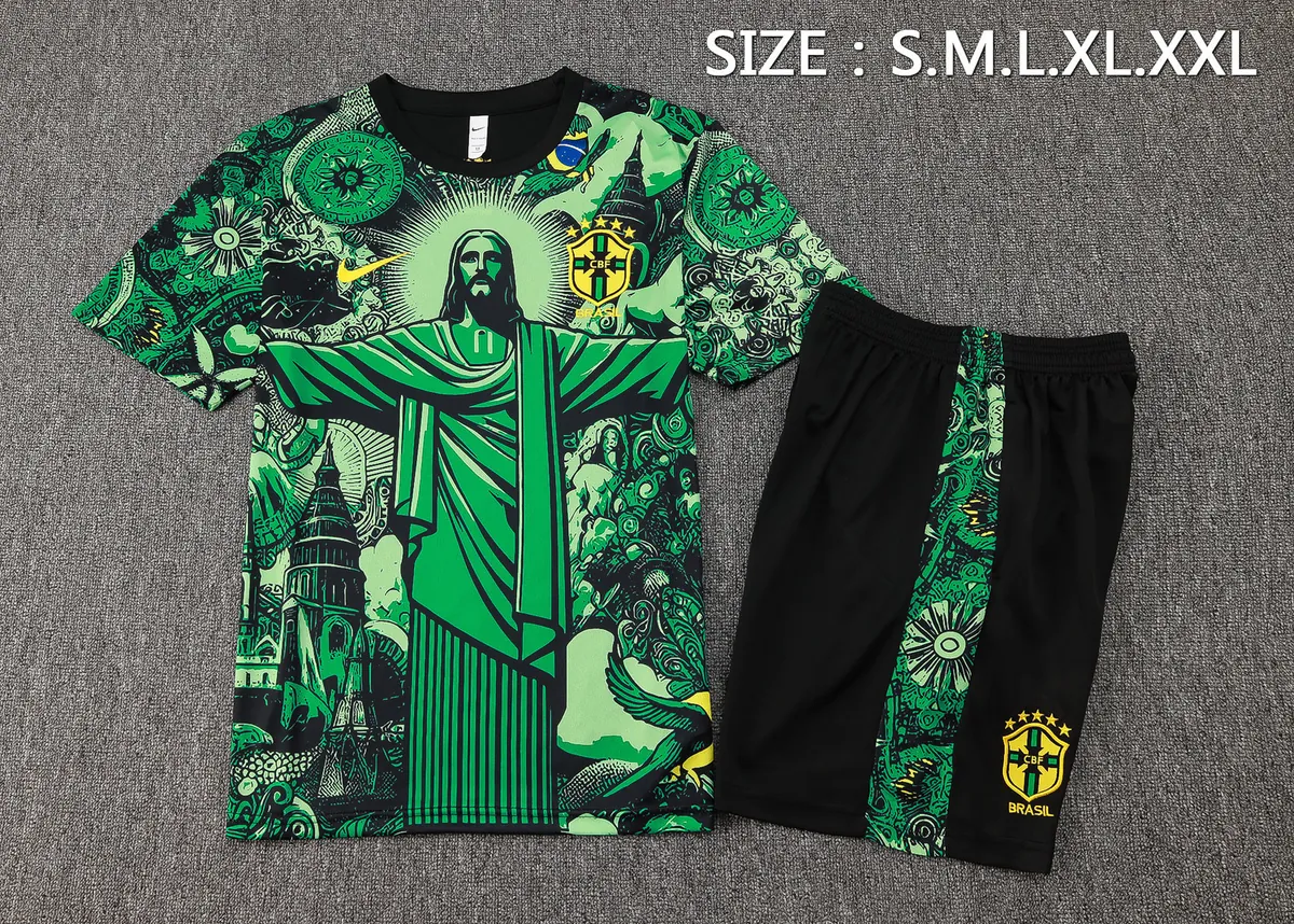 2024 Brazil Christ the Redeemer Green Special Edition Kit Soccer AAAAJersey Yupoo-1 1